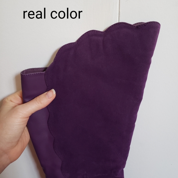 ❌SOLD❌ Knee-High Soleh Boots With Scalloped Edge and Wrap - Picture 6 of 9